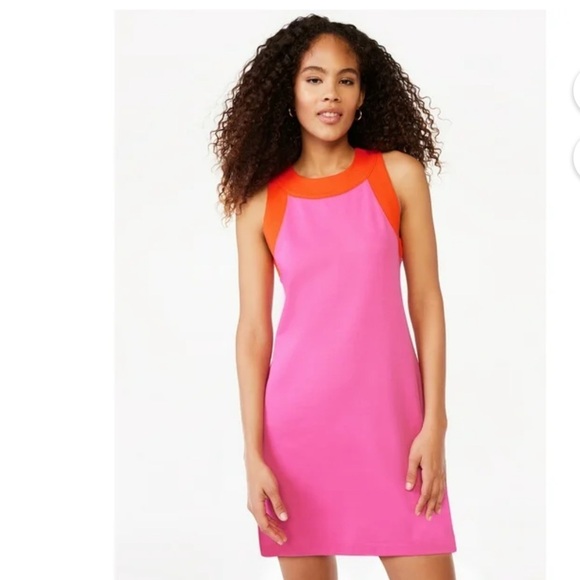 Free Assembly Dresses & Skirts - Pink and Red Sleeveless Wide Strap Mini Dress